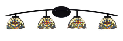 Toltec Lighting - 3724-MB-9365 - Four Light Bath Bar - Kurve - Matte Black