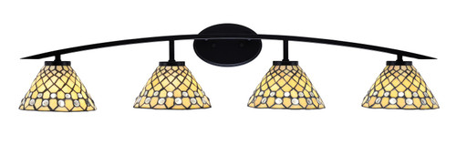 Toltec Lighting - 3724-MB-9415 - Four Light Bath Bar - Kurve - Matte Black