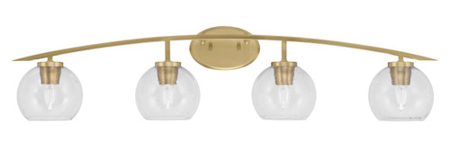 Toltec Lighting - 3724-NAB-4100 - Four Light Bath Bar - Kurve - New Age Brass