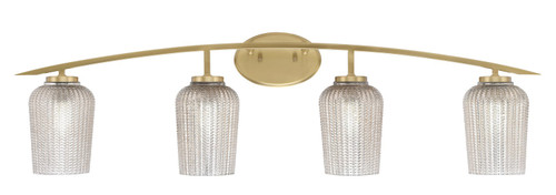 Toltec Lighting - 3724-NAB-4253 - Four Light Bath Bar - Kurve - New Age Brass