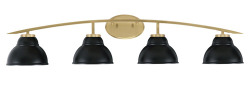 Toltec Lighting - 3724-NAB-427-MB - Four Light Bath Bar - Kurve - New Age Brass