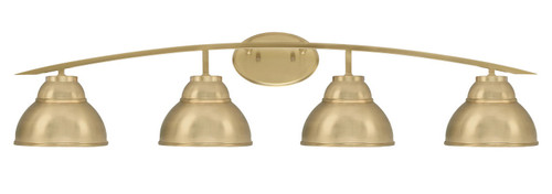 Toltec Lighting - 3724-NAB-427-NAB - Four Light Bath Bar - Kurve - New Age Brass