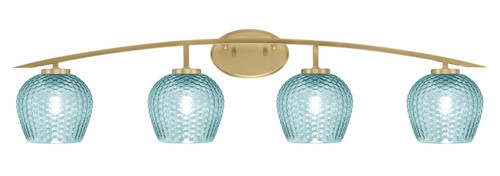 Toltec Lighting - 3724-NAB-4605 - Four Light Bath Bar - Kurve - New Age Brass