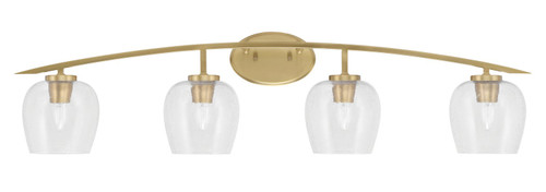 Toltec Lighting - 3724-NAB-4810 - Four Light Bath Bar - Kurve - New Age Brass