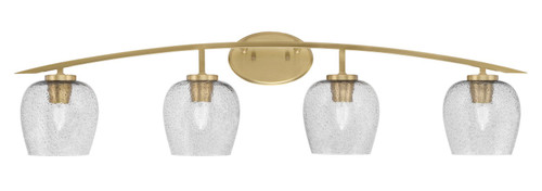 Toltec Lighting - 3724-NAB-4812 - Four Light Bath Bar - Kurve - New Age Brass