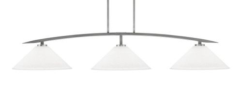 Toltec Lighting - 3733-GP-318 - Three Light Bar - Kurve - Graphite