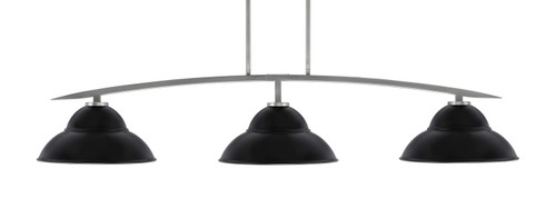Toltec Lighting - 3733-GP-428-MB - Three Light Bar - Kurve - Graphite