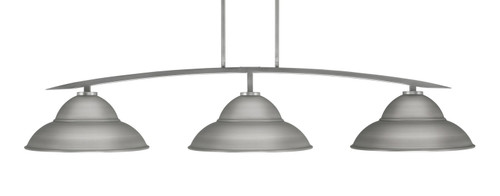 Toltec Lighting - 3733-GP-429-GP - Three Light Bar - Kurve - Graphite
