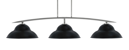 Toltec Lighting - 3733-GP-429-MB - Three Light Bar - Kurve - Graphite