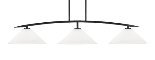 Toltec Lighting - 3733-MB-318 - Three Light Bar - Kurve - Matte Black