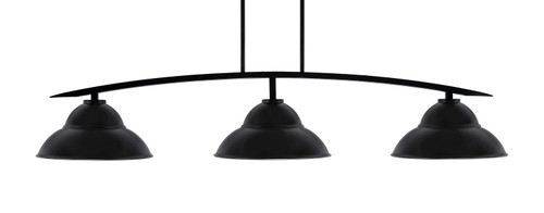 Toltec Lighting - 3733-MB-428-MB - Three Light Bar - Kurve - Matte Black