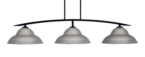 Toltec Lighting - 3733-MB-429-GP - Three Light Bar - Kurve - Matte Black