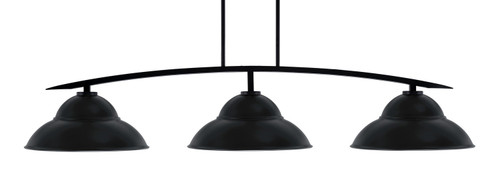 Toltec Lighting - 3733-MB-429-MB - Three Light Bar - Kurve - Matte Black