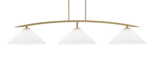 Toltec Lighting - 3733-NAB-318 - Three Light Bar - Kurve - New Age Brass