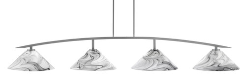 Toltec Lighting - 3734-GP-2169 - Four Light Bar - Kurve - Graphite