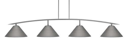 Toltec Lighting - 3734-GP-420-GP - Four Light Bar - Kurve - Graphite