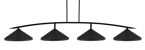 Toltec Lighting - 3734-MB-424-MB - Four Light Bar - Kurve - Matte Black