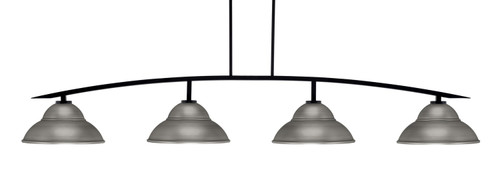 Toltec Lighting - 3734-MB-428-GP - Four Light Bar - Kurve - Matte Black