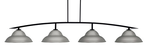 Toltec Lighting - 3734-MB-429-GP - Four Light Bar - Kurve - Matte Black