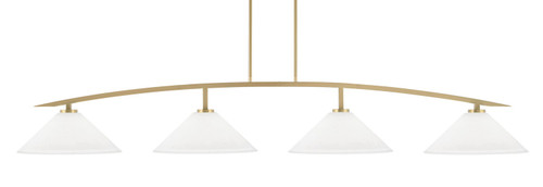 Toltec Lighting - 3734-NAB-318 - Four Light Bar - Kurve - New Age Brass