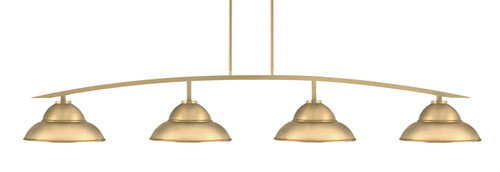 Toltec Lighting - 3734-NAB-428-NAB - Four Light Bar - Kurve - New Age Brass