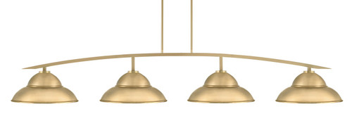 Toltec Lighting - 3734-NAB-429-NAB - Four Light Bar - Kurve - New Age Brass