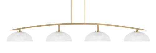 Toltec Lighting - 3734-NAB-540 - Four Light Bar - Kurve - New Age Brass