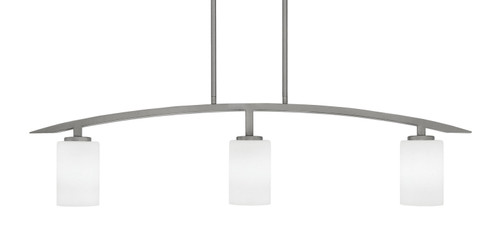 Toltec Lighting - 3736-GP-310 - Three Light Island Pendant - Kurve - Graphite