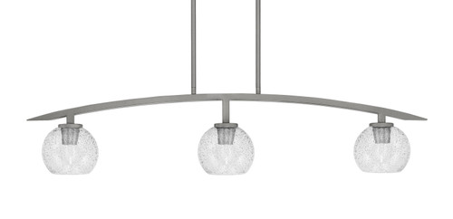Toltec Lighting - 3736-GP-4102 - Three Light Island Pendant - Kurve - Graphite