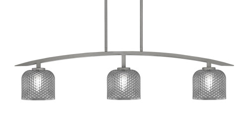 Toltec Lighting - 3736-GP-4612 - Three Light Island Pendant - Kurve - Graphite