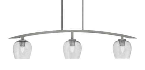 Toltec Lighting - 3736-GP-4812 - Three Light Island Pendant - Kurve - Graphite