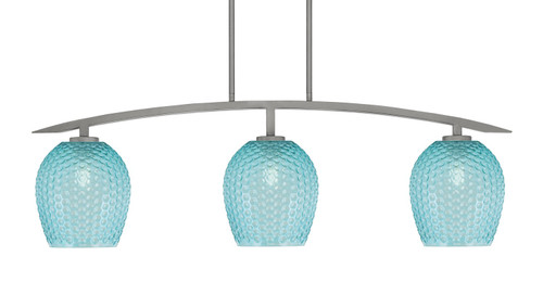 Toltec Lighting - 3736-GP-4905 - Three Light Island Pendant - Kurve - Graphite