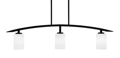 Toltec Lighting - 3736-MB-310 - Three Light Island Pendant - Kurve - Matte Black
