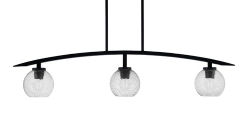 Toltec Lighting - 3736-MB-4102 - Three Light Island Pendant - Kurve - Matte Black