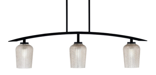 Toltec Lighting - 3736-MB-4253 - Three Light Island Pendant - Kurve - Matte Black