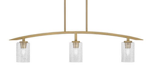 Toltec Lighting - 3736-NAB-3002 - Three Light Island Pendant - Kurve - New Age Brass