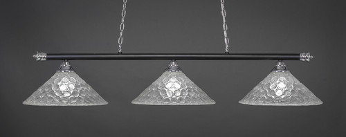 Toltec Lighting - 373-CHMB-411 - Three Light Bar - Oxford - Chrome & Matte Black