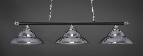 Toltec Lighting - 373-CHMB-429-CH - Three Light Bar - Oxford - Chrome & Matte Black