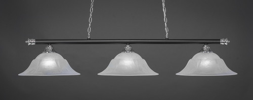 Toltec Lighting - 373-CHMB-53615 - Three Light Bar - Oxford - Chrome & Matte Black