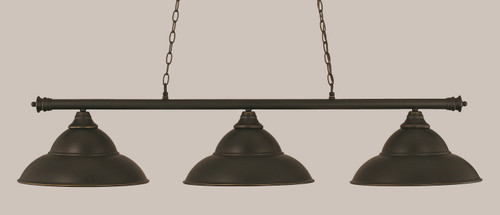 Toltec Lighting - 373-DG-429-DG - Three Light Bar - Oxford - Dark Granite