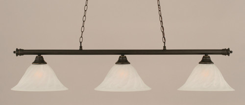 Toltec Lighting - 373-DG-5731 - Three Light Billiard Bar - Oxford - Dark Granite
