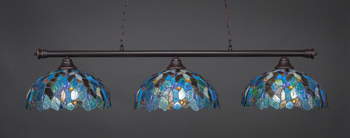 Toltec Lighting - 373-DG-995 - Three Light Bar - Oxford - Dark Granite