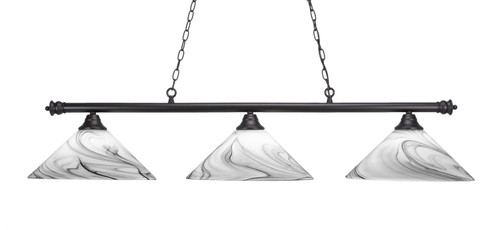 Toltec Lighting - 373-MB-2169 - Three Light Bar - Oxford - Matte Black