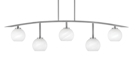 Toltec Lighting - 3745-GP-4101 - Five Light Bar - Kurve - Graphite