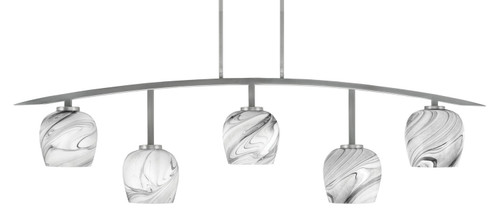 Toltec Lighting - 3745-GP-4819 - Five Light Bar - Kurve - Graphite