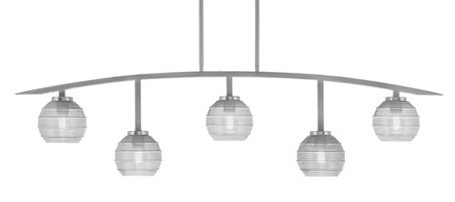 Toltec Lighting - 3745-GP-5110 - Five Light Bar - Kurve - Graphite