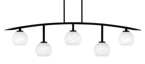 Toltec Lighting - 3745-MB-4101 - Five Light Bar - Kurve - Matte Black