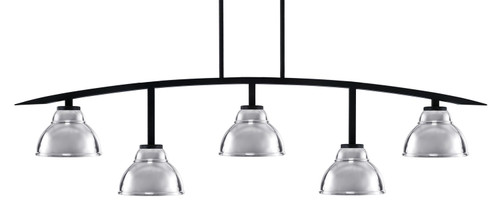 Toltec Lighting - 3745-MB-427-CH - Five Light Bar - Kurve - Matte Black