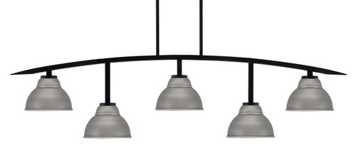 Toltec Lighting - 3745-MB-427-GP - Five Light Bar - Kurve - Matte Black