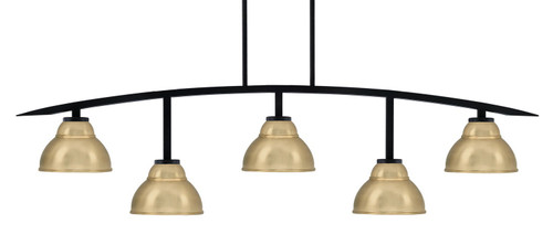 Toltec Lighting - 3745-MB-427-NAB - Five Light Bar - Kurve - Matte Black